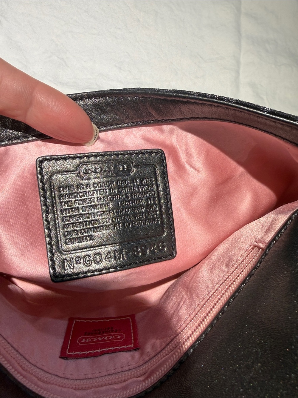 Coach Black Shimmer Signature Jacquard Shoulder Bag - Picture 4 of 4